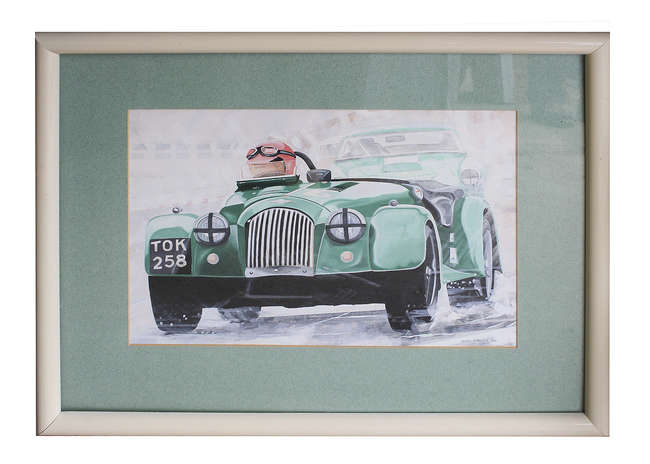 Watercolour of Le Mans Morgan-Auction Lot
