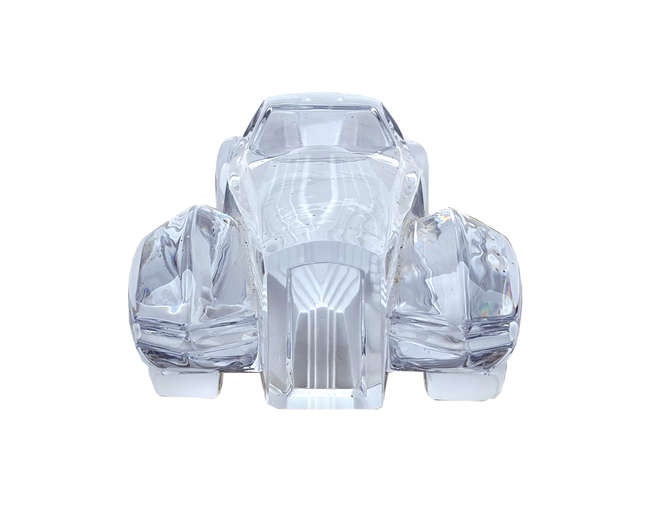 A 1930's Sports Limousine Glass Sculpture-Sold