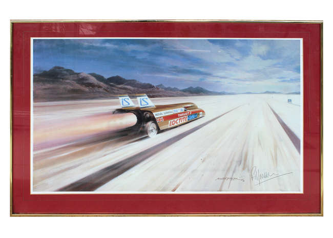Thrust 2 Print signed by Richard Noble-Auction Lot