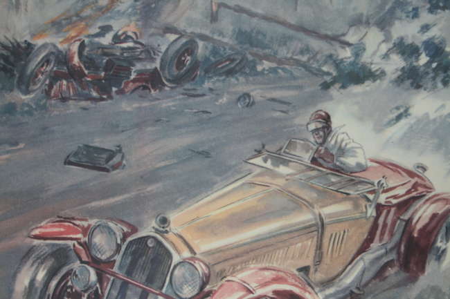 Three fine art race action posters after Geo Ham-Sold