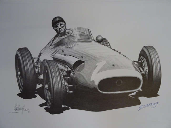 Juan Manuel Fangio Limited Edition Print.-Auction Lot