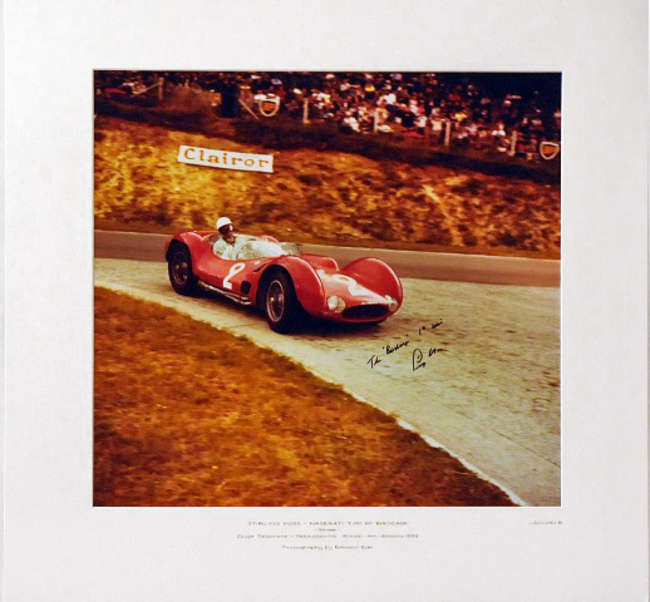 Sir Stirling Moss- Maserati Typo 61 Birdcage Print-Sold