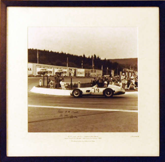 Sir Stirling Moss- Mercedes at Belgian GP Print-Sold