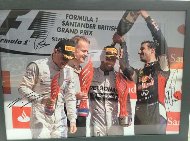 *Charity Lot* - Silverstone GP 2014 Podium Print-Sold