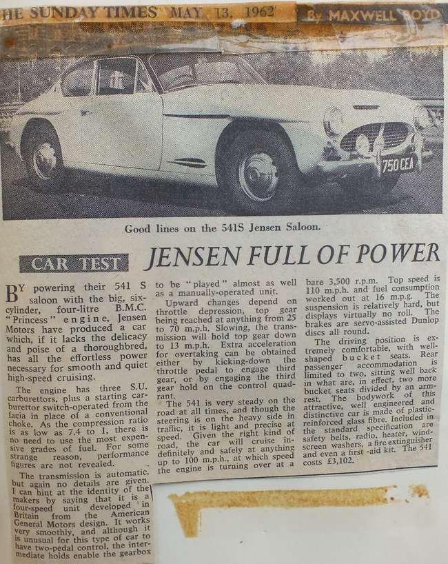 1960 Jensen 541S -Sold