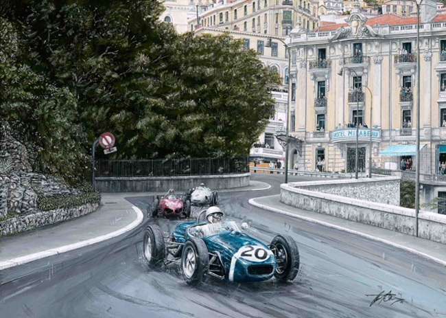 Sir Stirling Moss at Monaco in 1961.-Sold