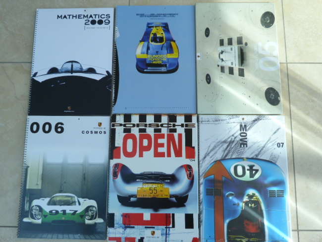 Porsche historic calendar book collection-Sold