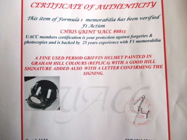 Graham Hill period replica helmet-Auction Lot