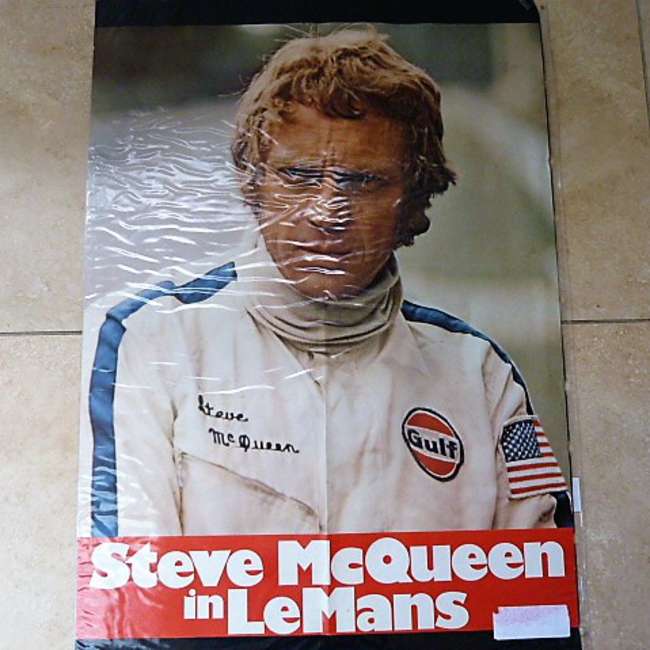 Steve McQueen and Le Mans Porsche posters.-Sold