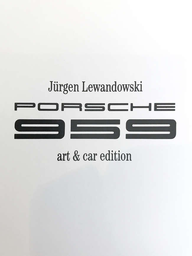 Porsche 959  by Jürgen Lewandowski 'Art & Car' Limited Editi-Auction Lot