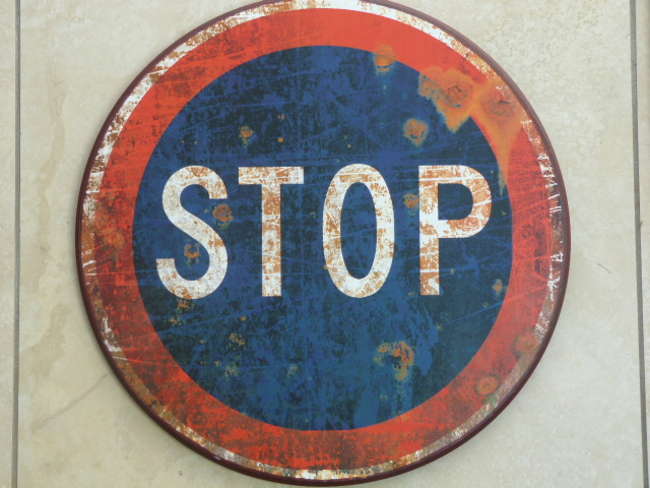 Metal 'STOP' Sign-Sold