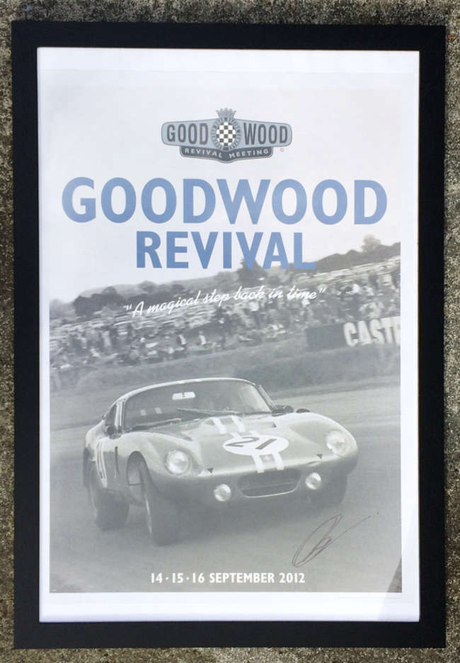 Signed Daytona Cobra Poster for the 2012 Goodwood Revival*-Sold