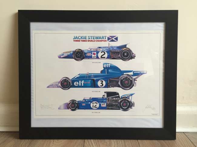 Three Times World Champion signed by Sir Jackie Stewart-Sold