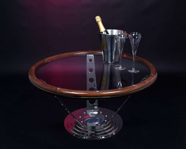 Steering Wheel Drinks Table-Sold