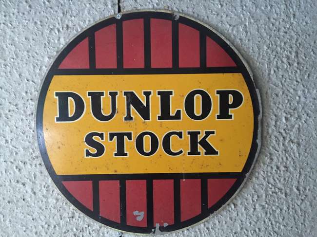 Dunlop Stock Wall Sign-Sold