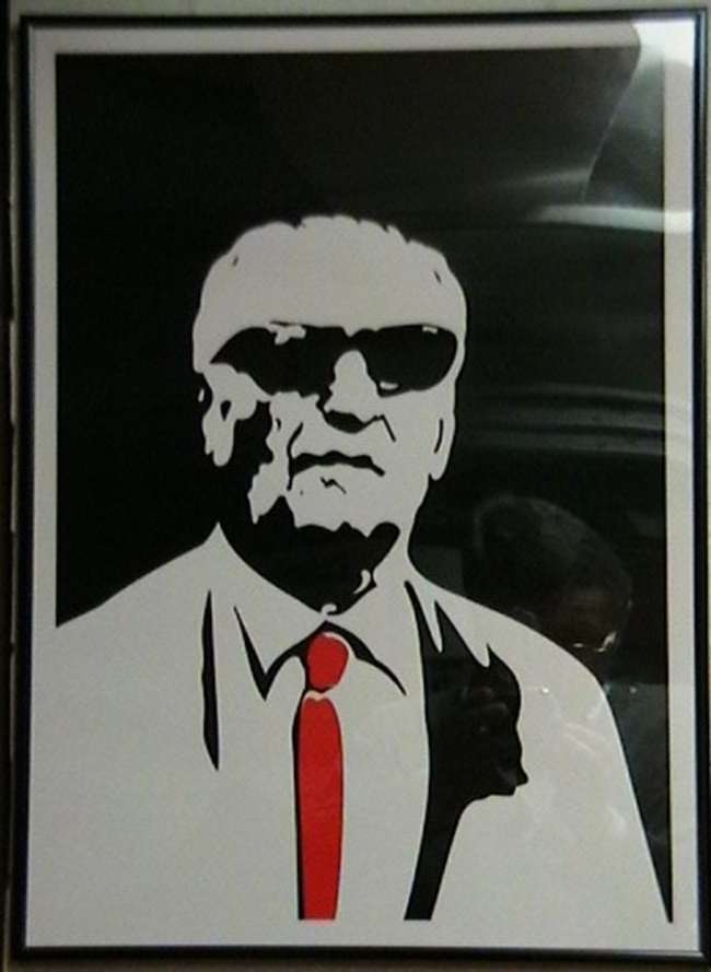 A photographic portrait of Enzo Ferrari-Sold