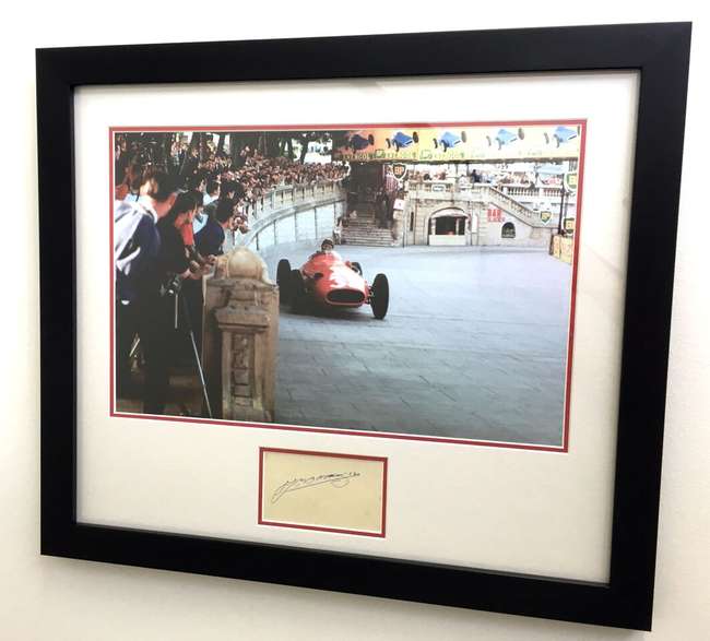Maserati at Monaco, signed J M Fangio-Sold