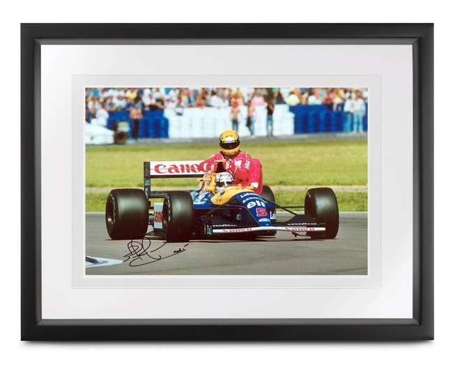 Silverstone 'Taxi For Senna' signed by Nigel Mansell MBE-Sold
