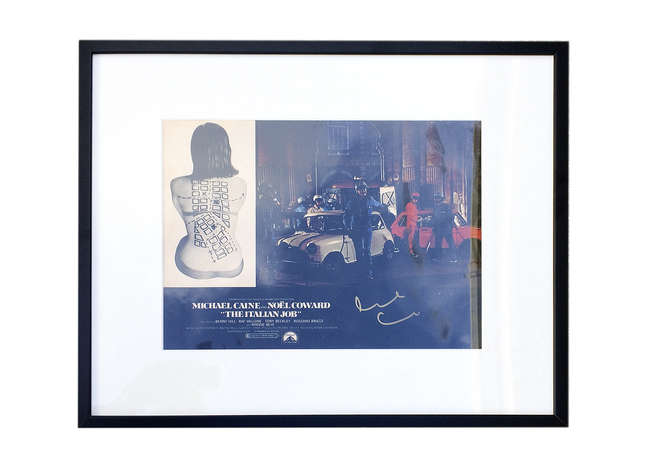 The Italian Job theatrical poster signed by Sir Michael Cain-Auction Lot