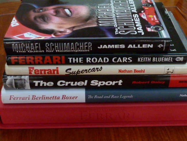 Mixed lot of Ferrari and Motorsport books.-Sold