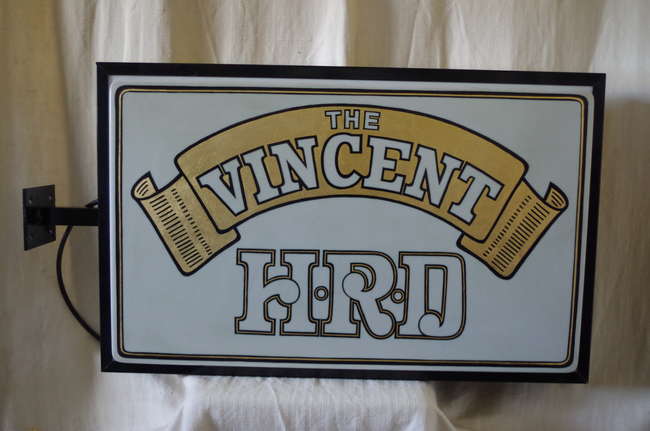 Double-sided Vincent HRD  lightbox.-Sold