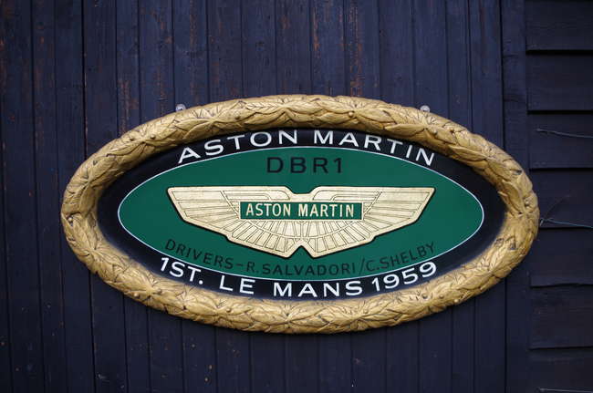 Aston Martin oval wall sign.-Sold