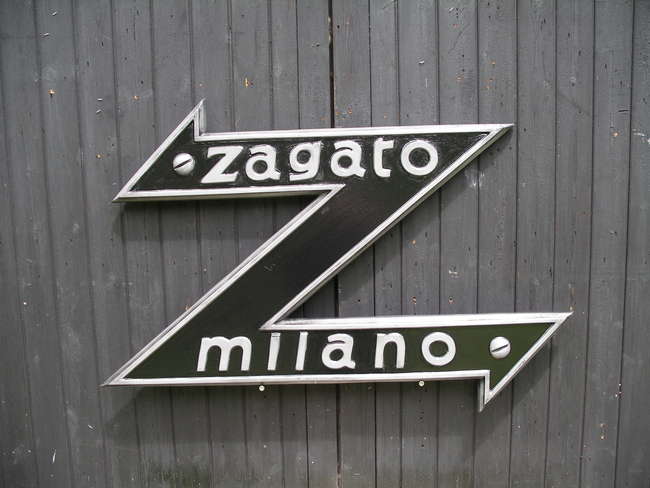 Zagato Milano wall sign.-Sold