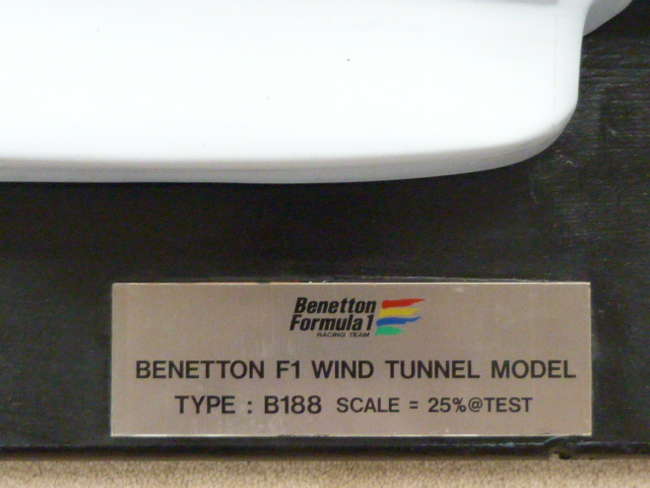 Benetton F1 wind tunnel model.-Sold