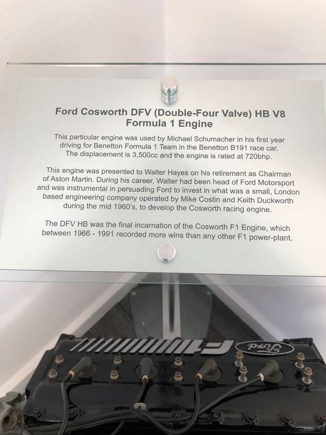 Ford Cosworth DFV HB V8 Formula 1 engine.-Sold