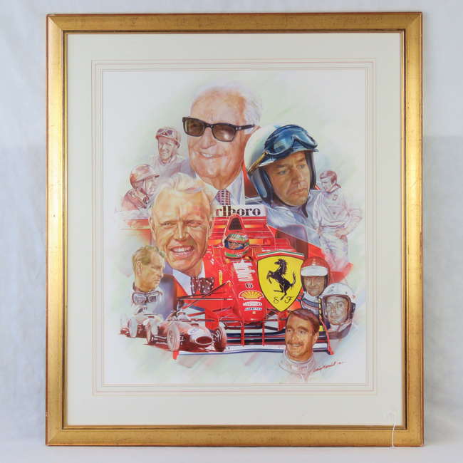 Original Craig Warwick Painting for Ferrari UK.-Sold
