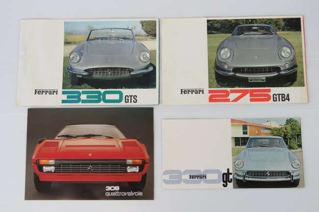 Four original Ferrari colour sales brochures.-Sold