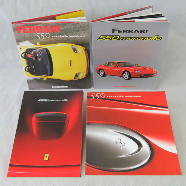 Two Ferrari 550 Books and Brochures-Auction Lot