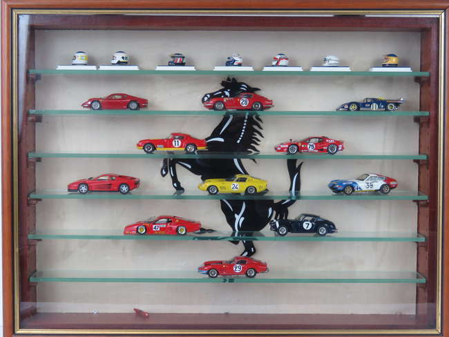 Mahogany presentation display cases -Sold