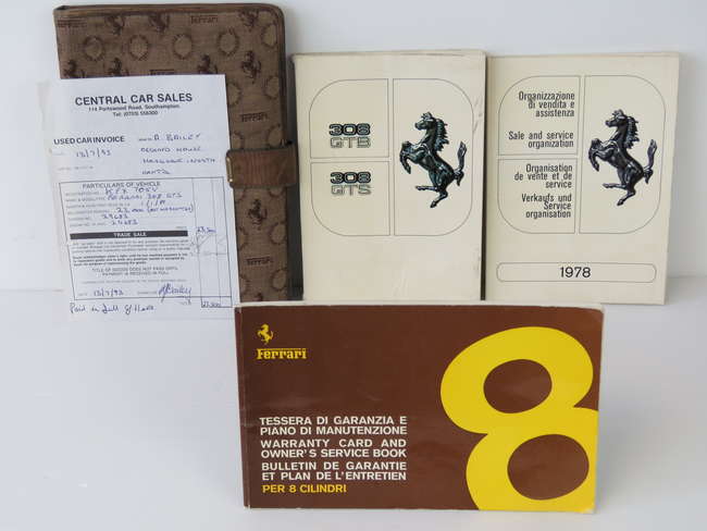  Ferrari 308 document set. -Auction Lot