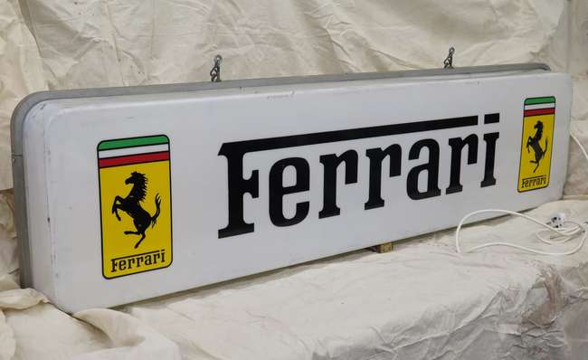A c1970's Illuminated Ferrari Sign-Sold