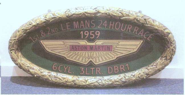 Aston Martin Commemorative Plaque-Sold