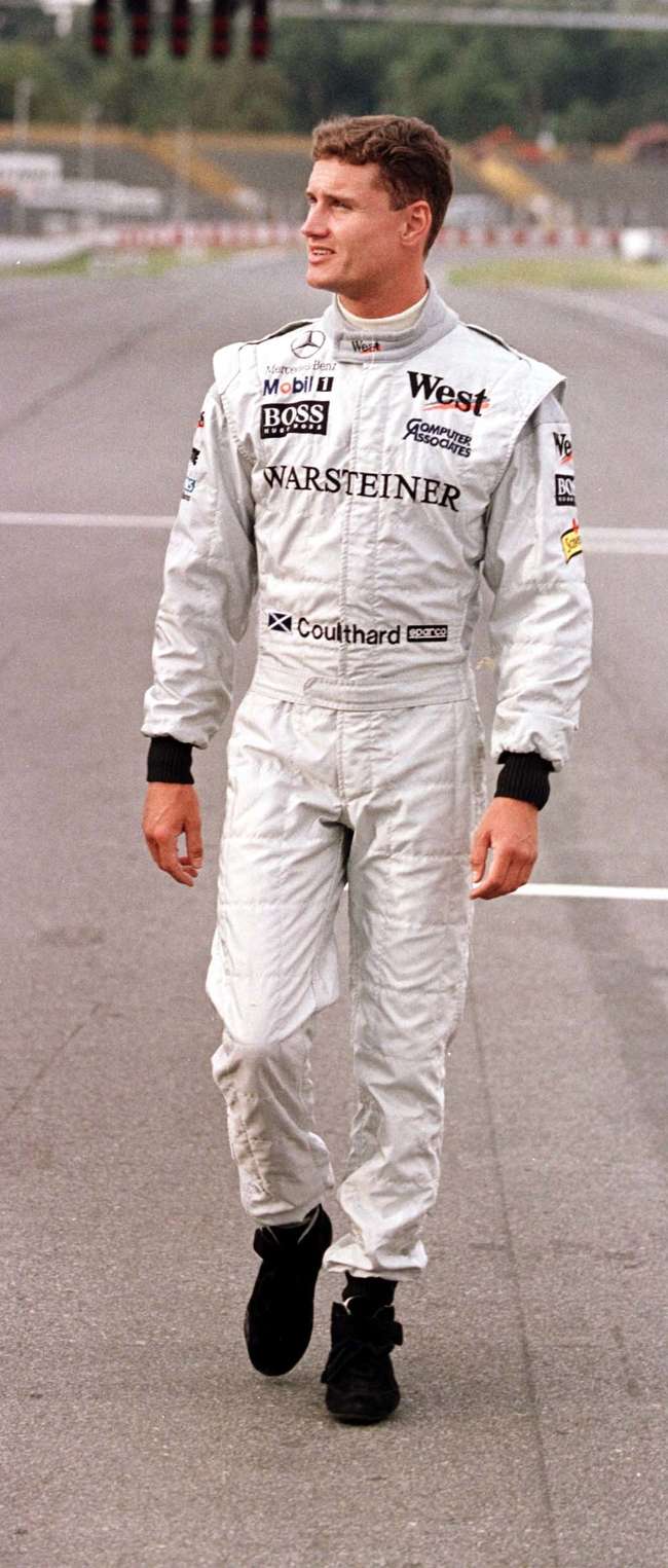 Original David Coulthard 1998 race suit.-Sold