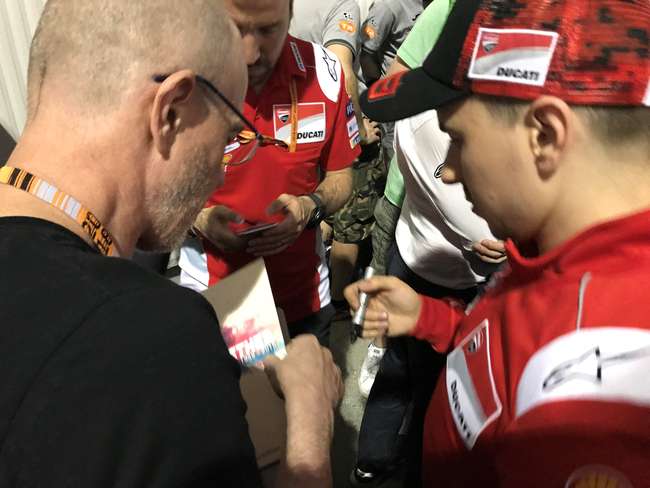 The second signed Moto GP book.-Sold