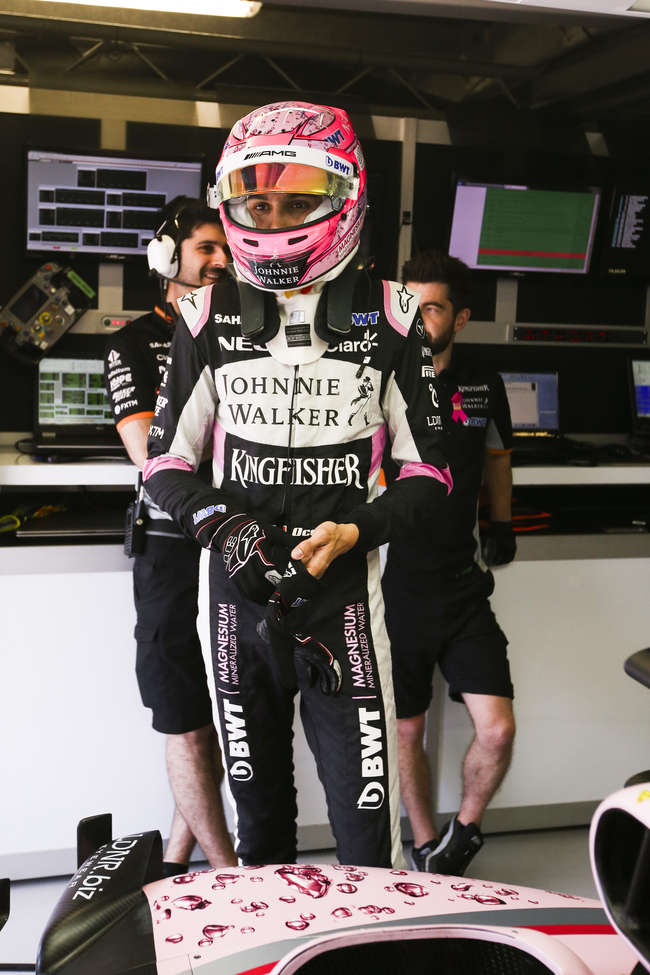 Esteban Ocon, Force India F1 driver, 2017 overalls.-Sold