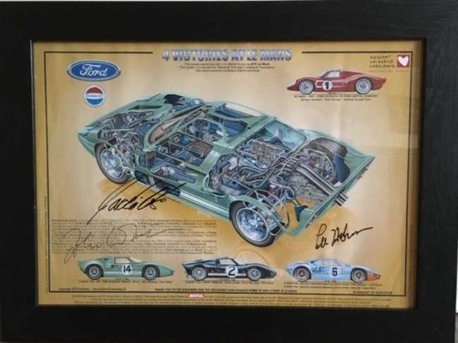 Ford GT40 Limited Edition Print, Multi-signed-Sold