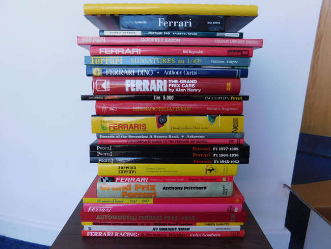 Quantity of Ferrari-related books.-Sold