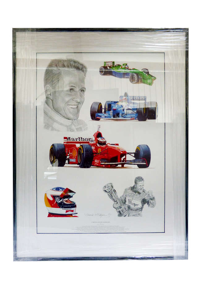 A Tribute to Michael Schumacher print by Stuart McIntyre-Auction Lot