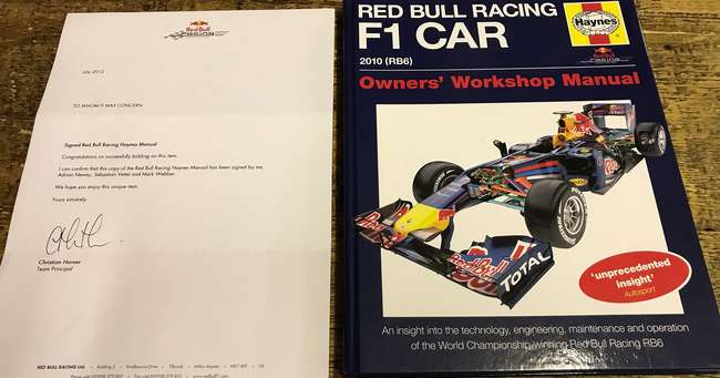 Autographed Formula 1 Memorabilia-Auction Lot