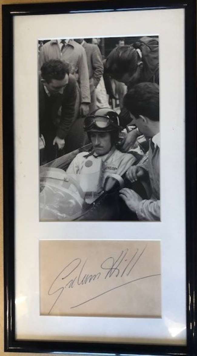 Graham Hill OBE.  'Lots of advice'-Sold
