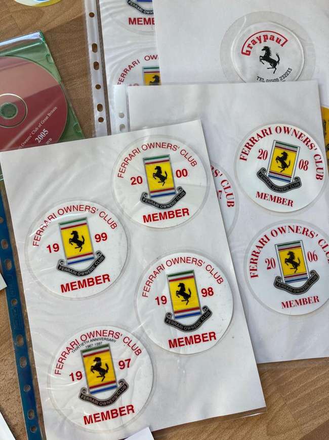 Ferrari Owners Club Memorabilia-Sold