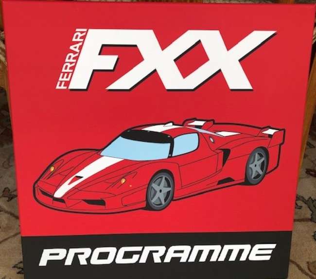 A Ferrari themed print of the FFX programme-Auction Lot
