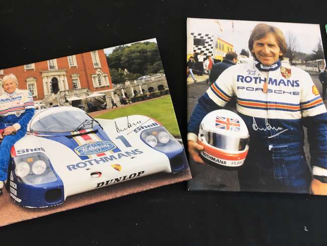 Two x canvas signed Derek Bell MBE-Sold