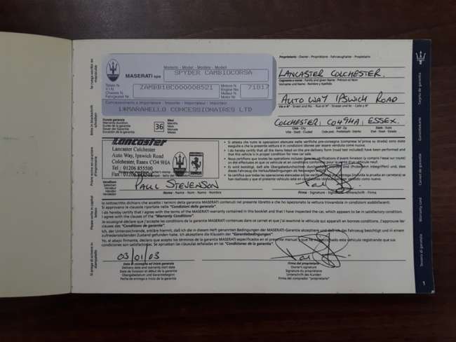 2003 Maserati 4200 Spyder Cambiocoursa -Sold