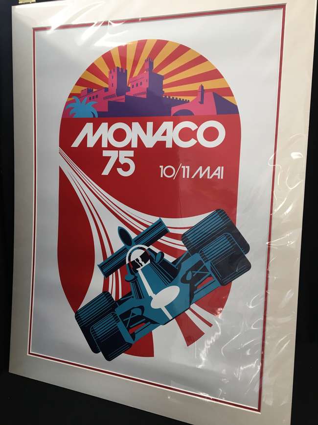 Monaco 1975 poster, mounted-Sold