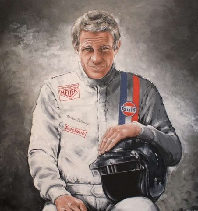 'Steve McQueen, King of Cool' by Tony Upson-Sold